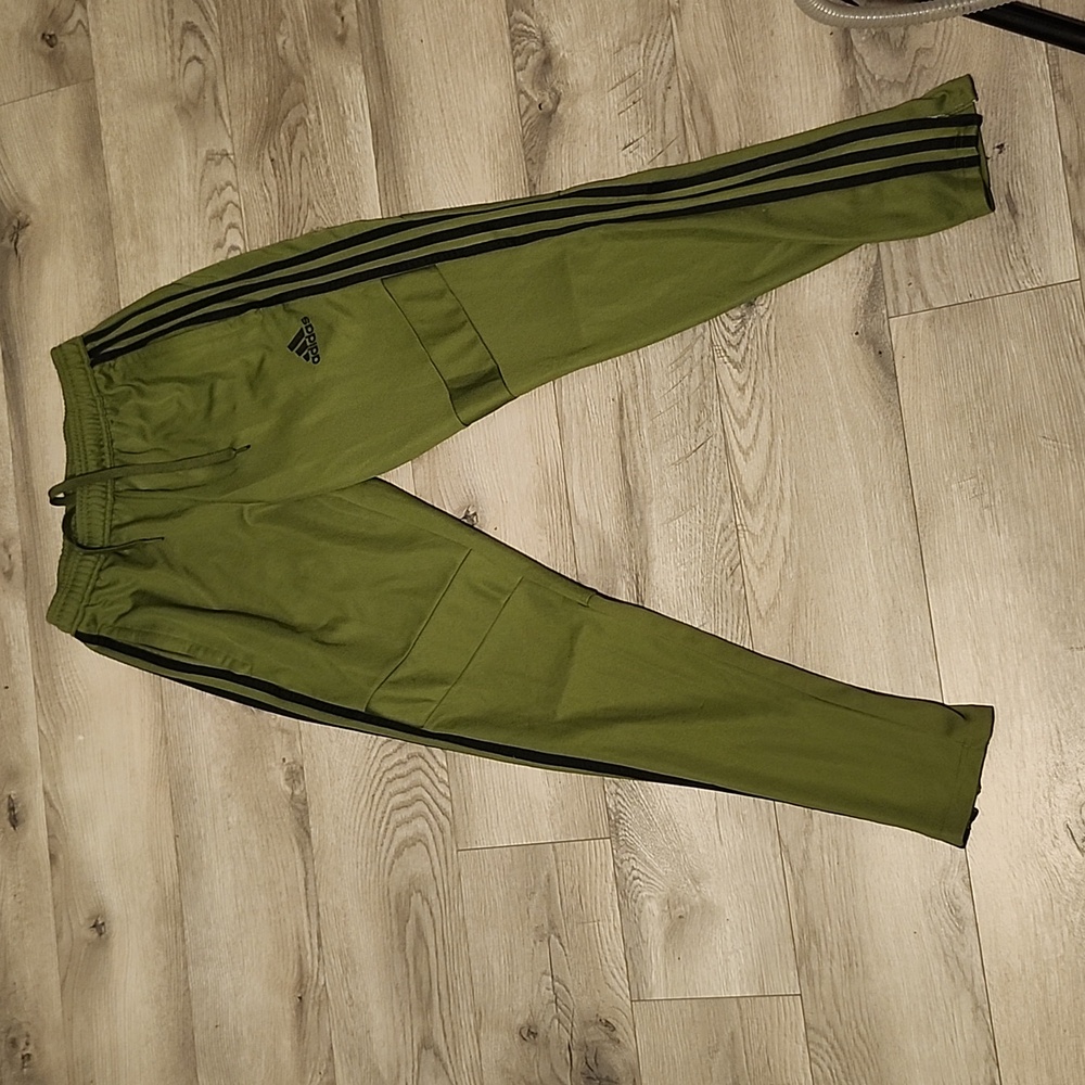 Green adidas pants